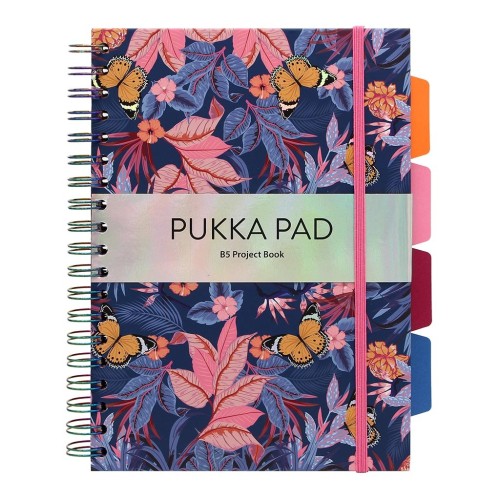 Pukka Bloom Hardcover Project Notebook Blue B5 200 Pages 80gsm Pukka Bloom Hardcover Project Notebook Blue B5 200 Pages 80gsm